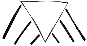 Empty upside-down triangle. Space to enter names of pillars of support on the right and left.